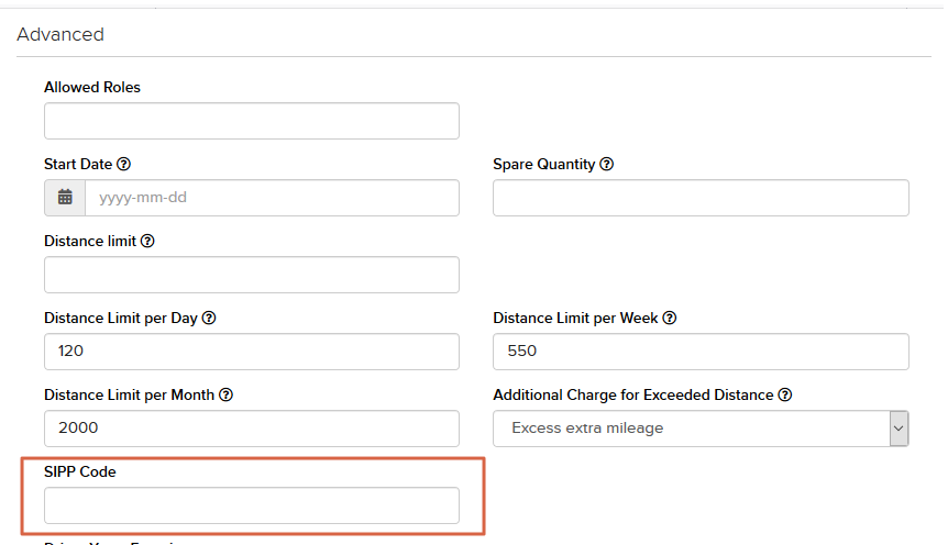 4.26 How To Add SIPP Codes To A Vehicle Class - HQ Rental Software